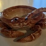 Fitz and Floyd “Fish Market” Red Crab Dip Bowl & Spoon