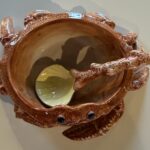 Fitz and Floyd “Fish Market” Red Crab Dip Bowl & Spoon